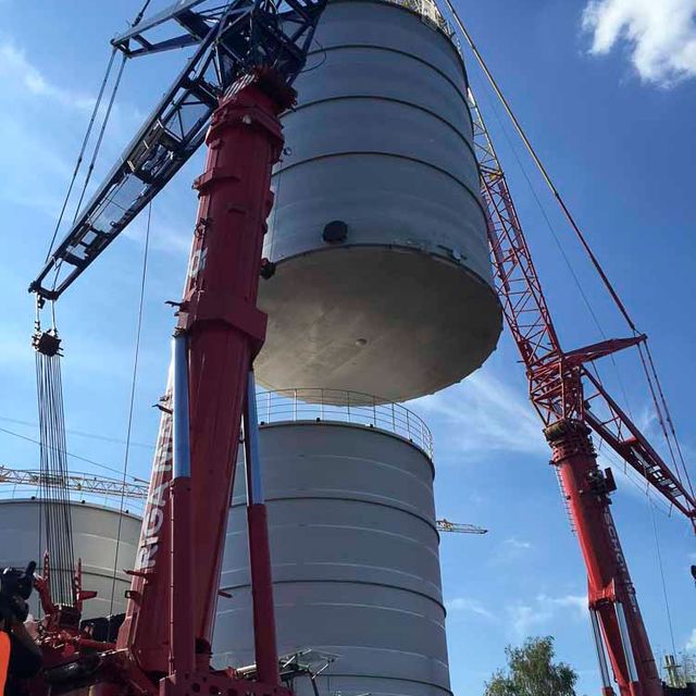 Müller Behälterbau - Coil Building, Produktion vor Ort